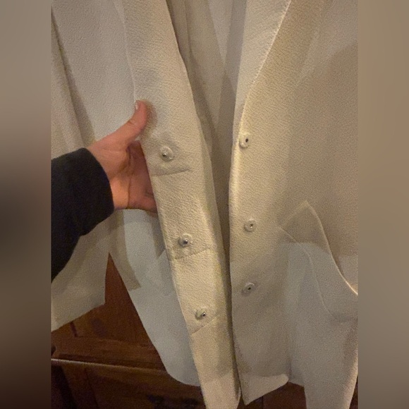 RW&CO Cream Textured Oversized Blazer • Minimalist Quiet Luxury Timeless M/L Fit - Picture 2 of 13